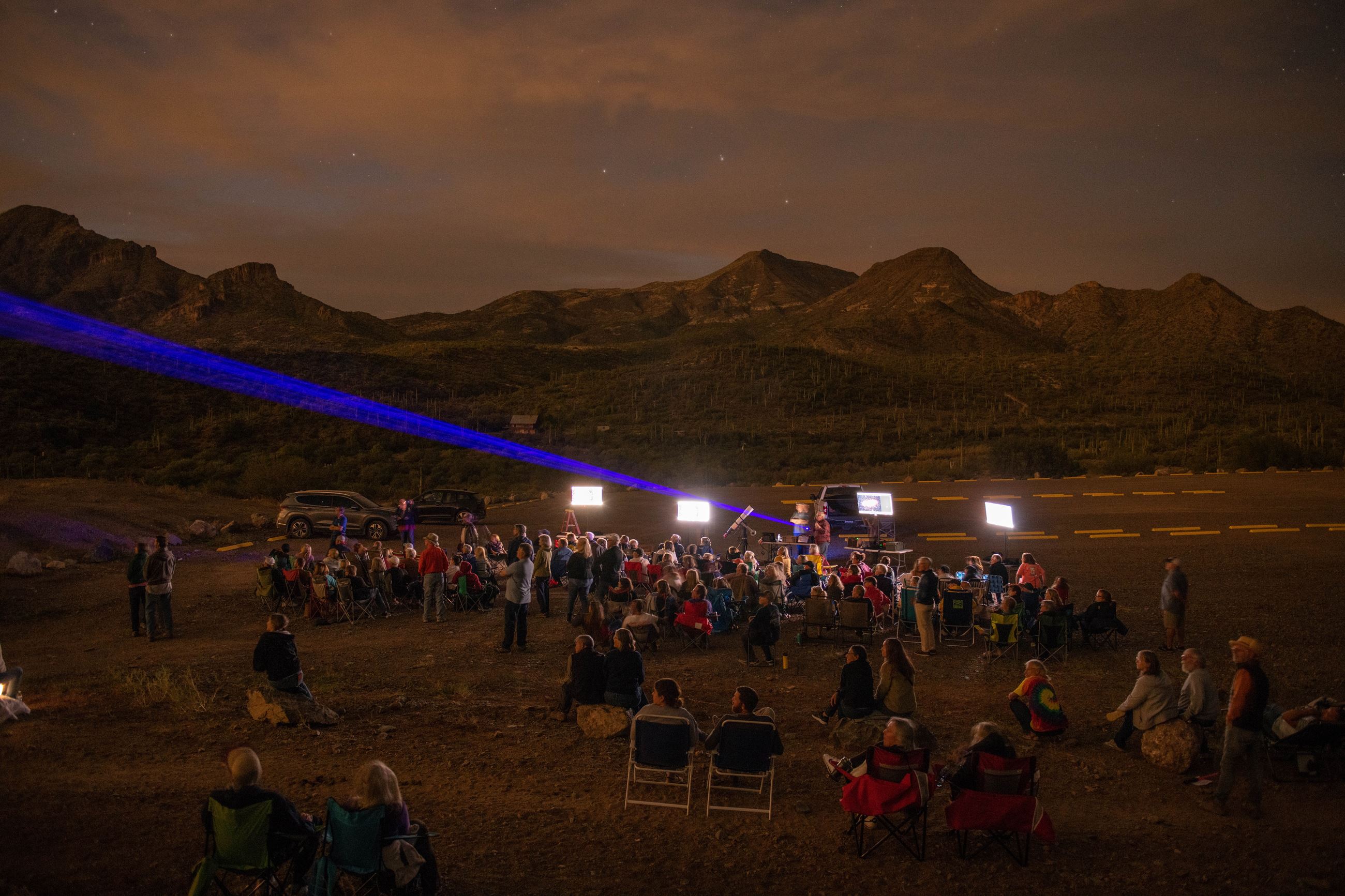 Photo Caption: Astronomy Expert Mark Johnston and President of the Phoenix Astronomical Society Stu 